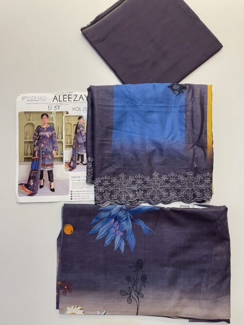 U53 Fatima’s Aleezay – 3 Piece Unstitched Lawn Suit
