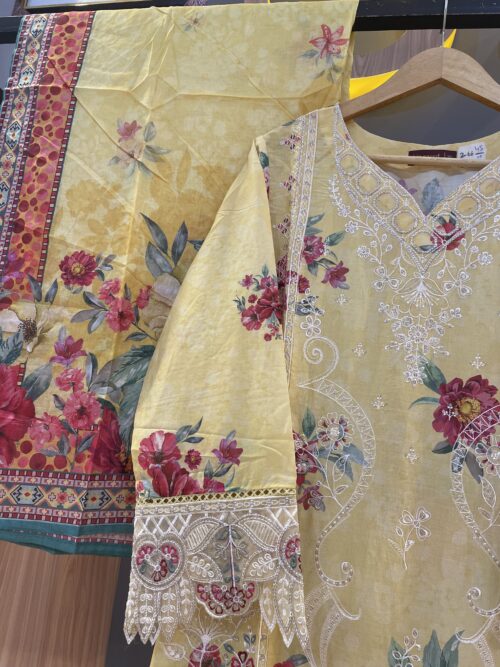 266 Original 3pcs Bin Saeed brand ready made suit - Image 3