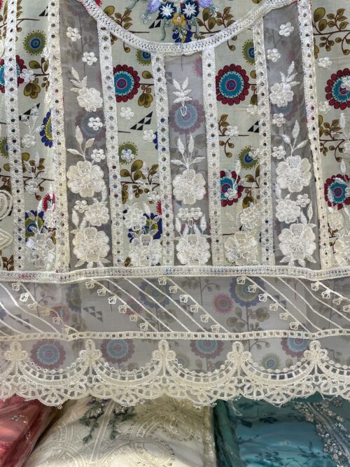 296 3pcs Lawn cotton ready made suit - Image 6