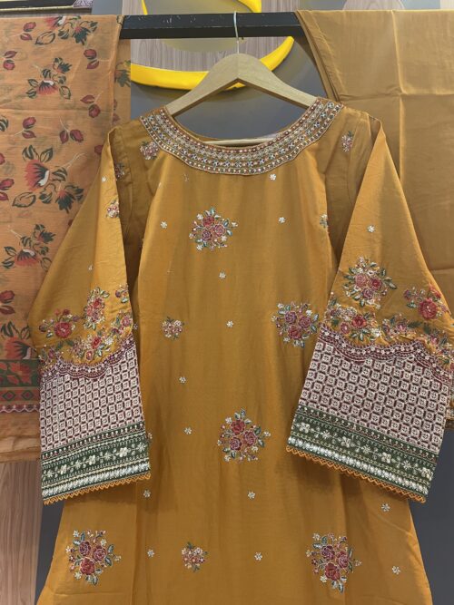 276 Original 3pcs Bin Saeed brand ready made suit - Image 3